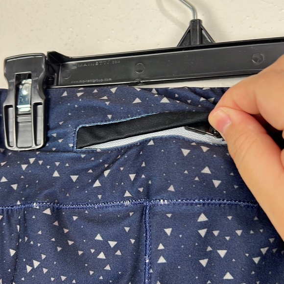 2(X)ist Leggings Women Large Blue Geometric Print Pull On Active Mesh Hem Bottom - Picture 6 of 10